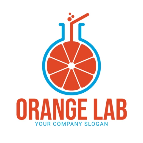 Orange Lab Logo Design Template