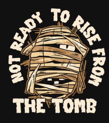Spooky Vintage Halloween Design Template: Not Ready to Rise From The Tomb