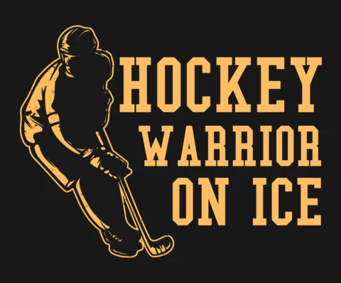 Hockey Player Vintage T-shirt Design Template