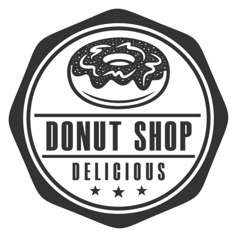 Delicious Donut Shop Logo Design Template