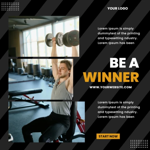 Triptych Collage Marketing Instagram Post Design Template