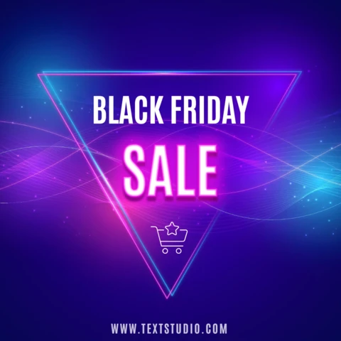 Vibrant Neon Black Friday Sale Banner Template