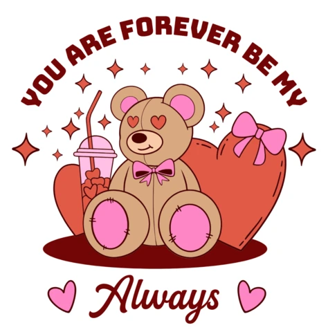 Plantilla de diseño de amor de oso de peluche dulce para tarjetas de felicitación