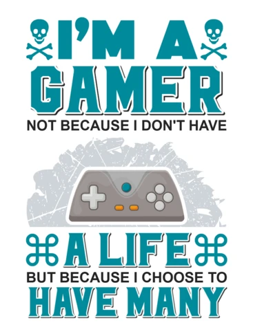 Ontwerpsjabloon voor speelse gamerquote voor merchandise op maat