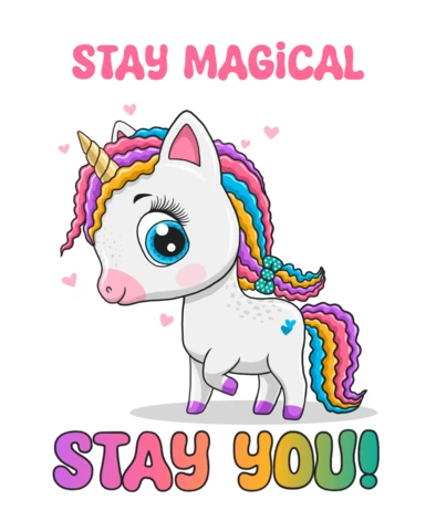 Stay Magical Unicorn Design Template for Kids