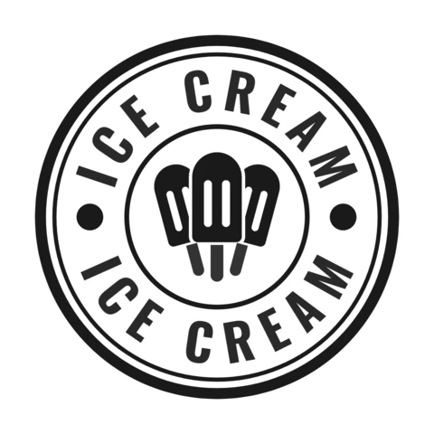 Ice Cream Black Logo