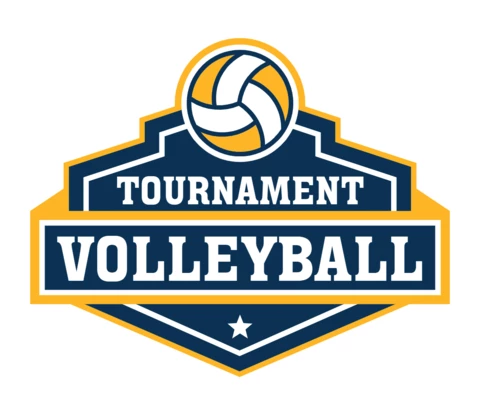 Volleyball Tournament Sports Logo Design Template