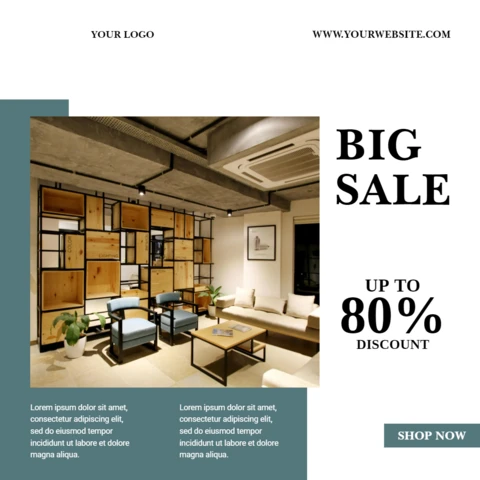 Modern Two-Tone Promotional Social Media Post Design Template