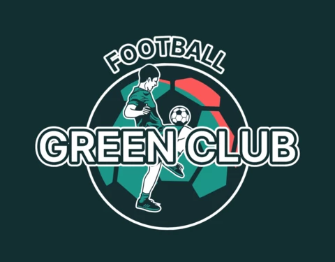 Football Green Club Logo Design Template