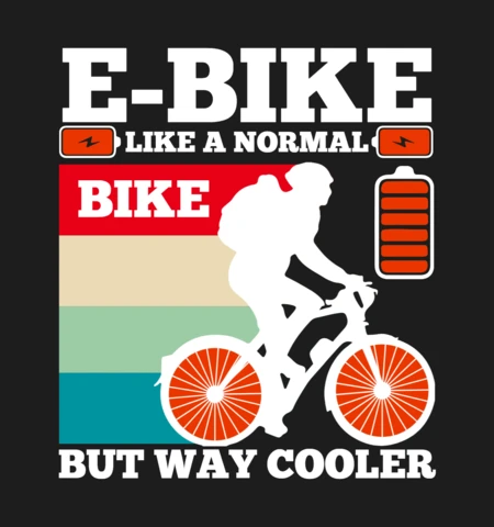 Man With E-Bike T-shirt Design Template