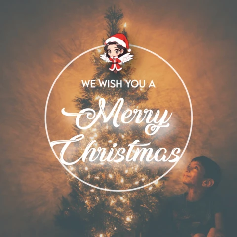 Weißes einfaches Frohe Weihnachten Instagram Post Design