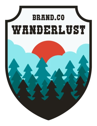 Wanderlust Badge Template Design