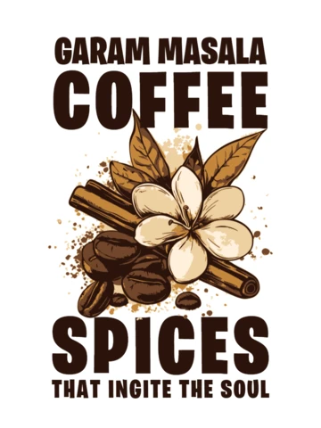 Modèle de design typographique vintage pour les épices de café garam masala