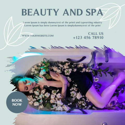 Floral Textured Advertising Social Media Post Design Template