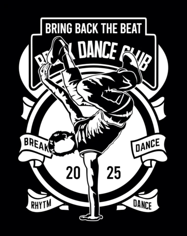 Break Dance Club T-shirt Design Template