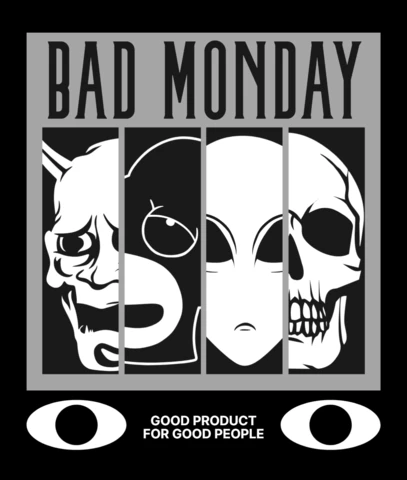 Bad Monday Graphic Design Template for Apparel