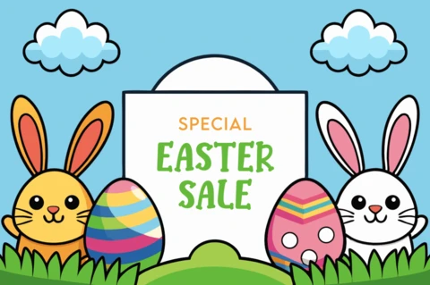 Colorful Easter Sale Template Design for Festive Promotions