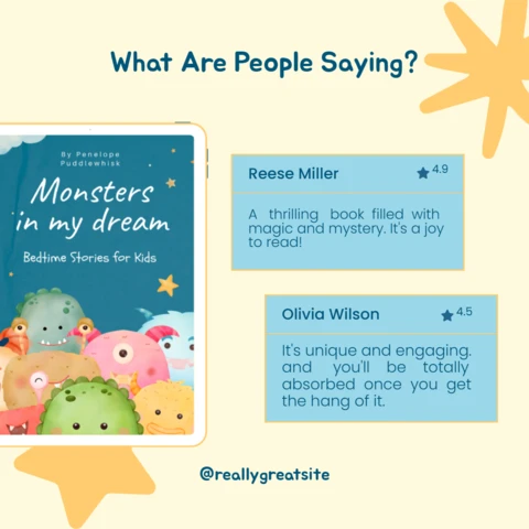 Monsters in my dream resenha do livro modelo de design de postagem do instagram