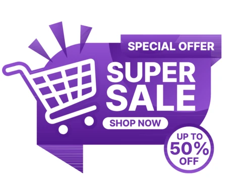 Szablon banera promocyjnego super wyprzedaży