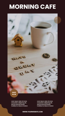 Morning Coffee Instagram Story Post Design Template