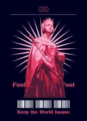 Foolish Queen Design Template for Artistic Merchandise