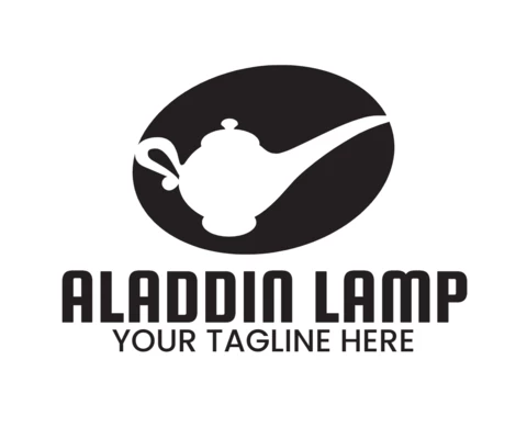 Aladdin Lamp Logo Design Template
