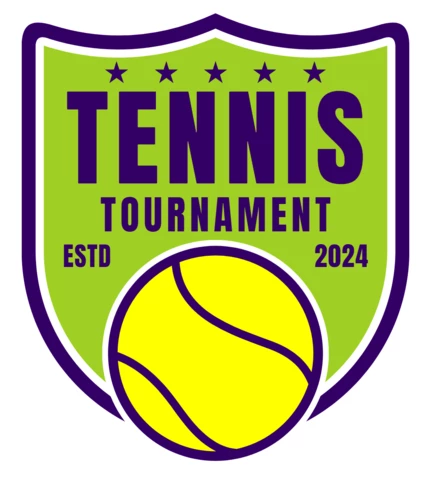 Modelo de design de logotipo de torneio de tênis