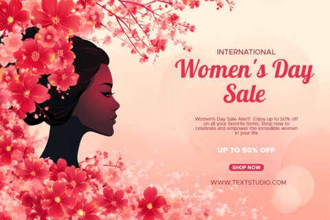 Mindfulness International Women's Day Sale Template in Soft Colors Design