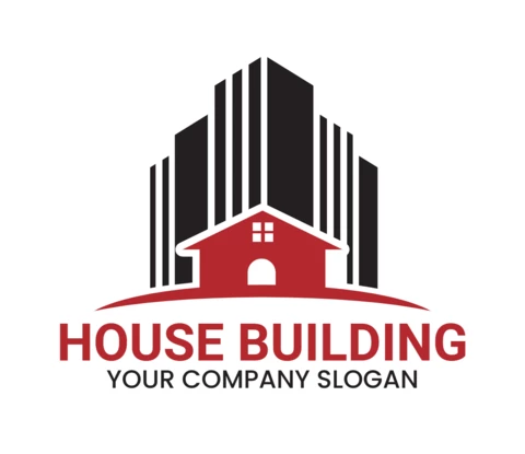 Modèle de logo pour la construction de maisons et l'immobilier