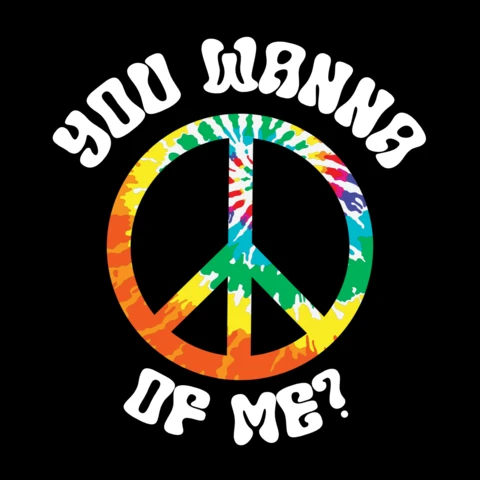 Peace Sign Love Hippie T-shirt Design Template