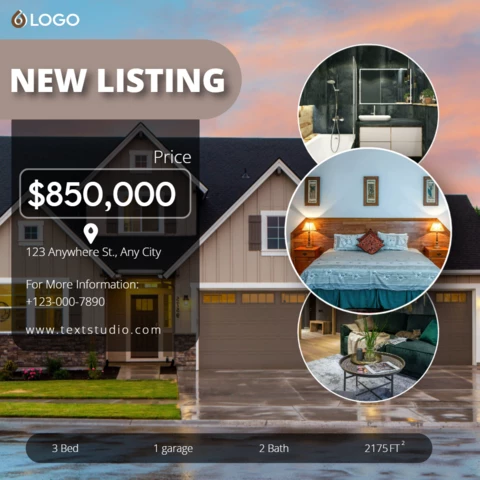 White Home Real Estate New Listing Instagram Post