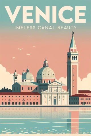 Venice Vintage Design Template for Travel Posters