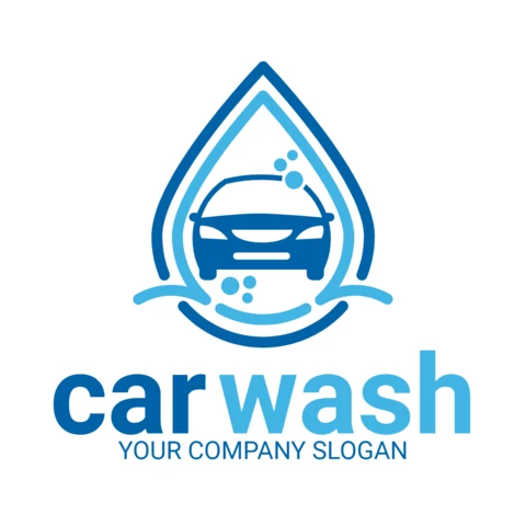 Car Wash Service Logo Design Template