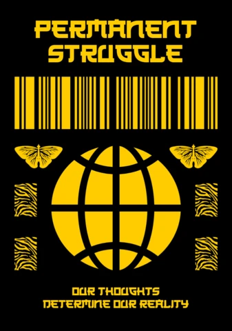 Bold Graphic Template with Globe and Barcode Design for Creative Projects