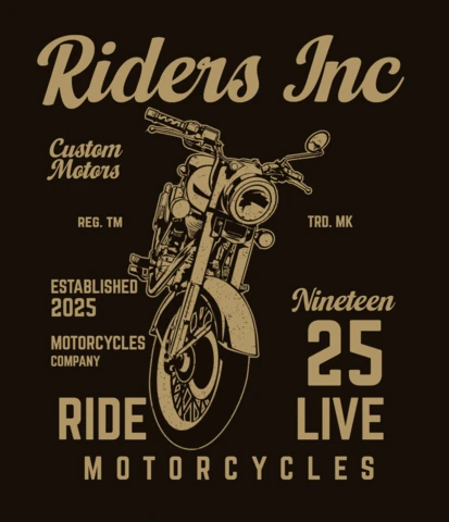 Modèle de t-shirt moto Rides