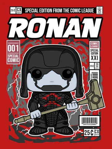 Ronan Cartoon Character Magazine Cover Design Template