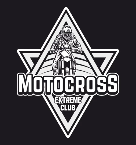 Plantilla de diseño de logotipo de club extremo de motocross