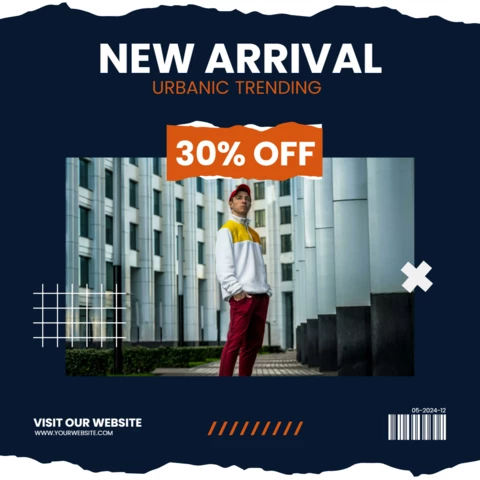 Nieuw binnengekomen urbanic trending fashion social media post design template