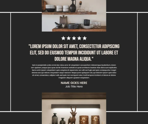 Shelf Decor And Testimonial Template For Stylish Reviews Instagram Post Design