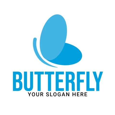Modèle de logo moderne pour un animal papillon