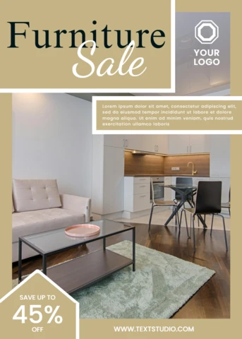 Plantilla de venta de muebles modernos para diseño de marketing promocional