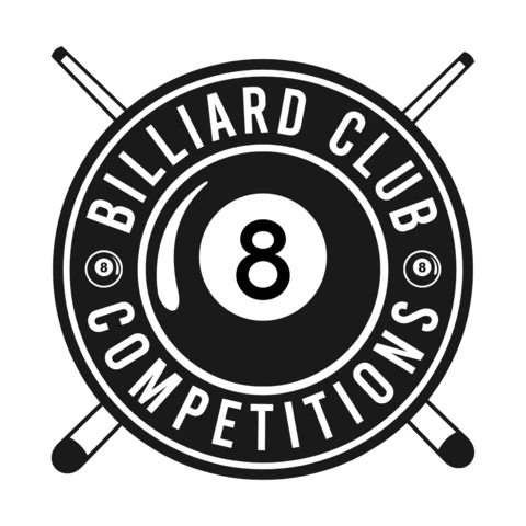 Plantilla de diseño de logotipo de club de billar