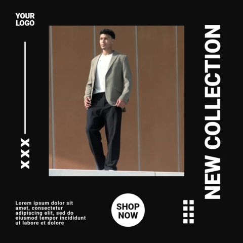 Neuer Mann Sammlung Mode Marketing Instagram Post Design Vorlage