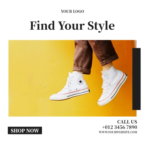 Fashion And Style Sneakers Sale Instagram Post Design Template