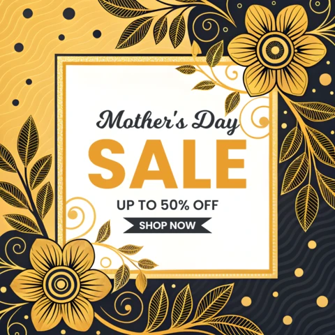Elegant Floral Mother's Day Sale Template - Editable Design for Promotions