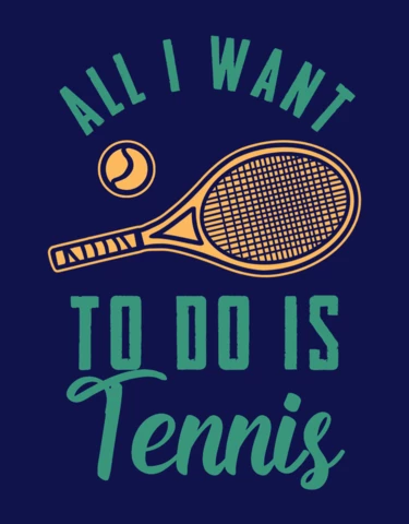 Tennis Slogan Typography Vintage T-shirt Design Template