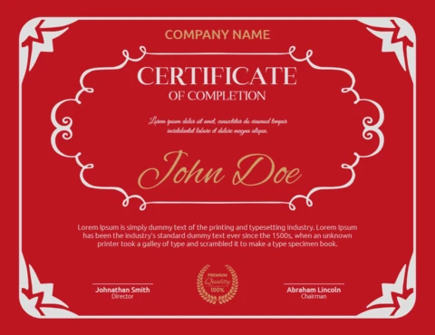 Elegant Vintage Frame Award Certificate Post Design Template