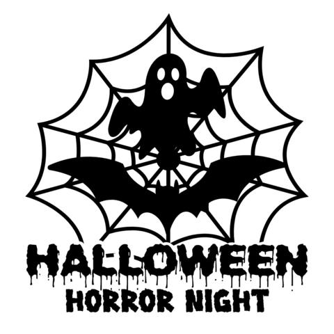 Halloween Horror Night Logo Design Template