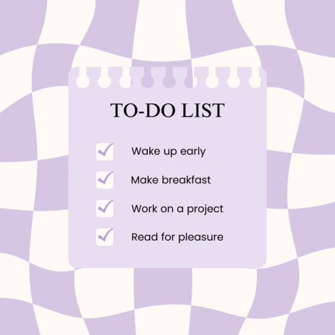 Daily Productivity Checklist Instagram Post Design Template