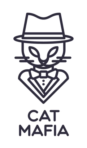 Szablon logo kociej mafii czarny